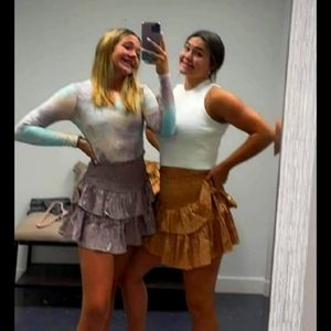 Lilac skirt w shorts under